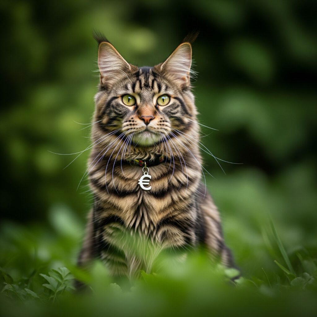Maine Coon kat in het bos
