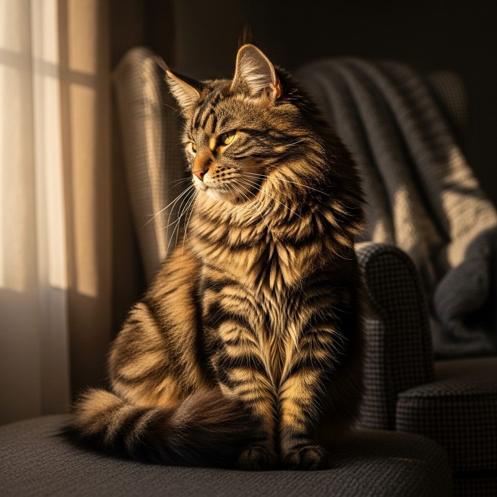 Een boze Maine Coon