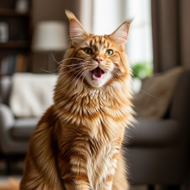Waarom miauwt een Maine Coon zo veel?